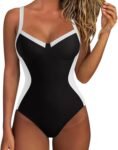 Womens Tummy Control One Piece Swimsuit Sexy Crisscross Back Bathing Suit