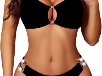 Lingerie Set for Women Cut Out Sexy 2 Piece Bra and Panty Set Strappy Underwear Lingerie