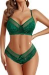 Lingerie Set for Women Lace Bra and Panty Sets 2 Piece Lace Babydoll Outfits S-XXL